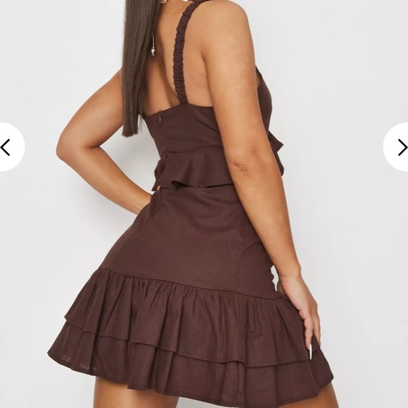 MISSGUIDED | Linen blend Cami Dress Sz US 8 - Picture 4 of 4